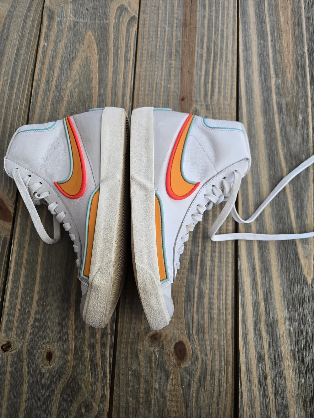 Nike Blazer Mid 77 Infinite White Kumquat Aurora Green DC1746-100 Womens 6.5